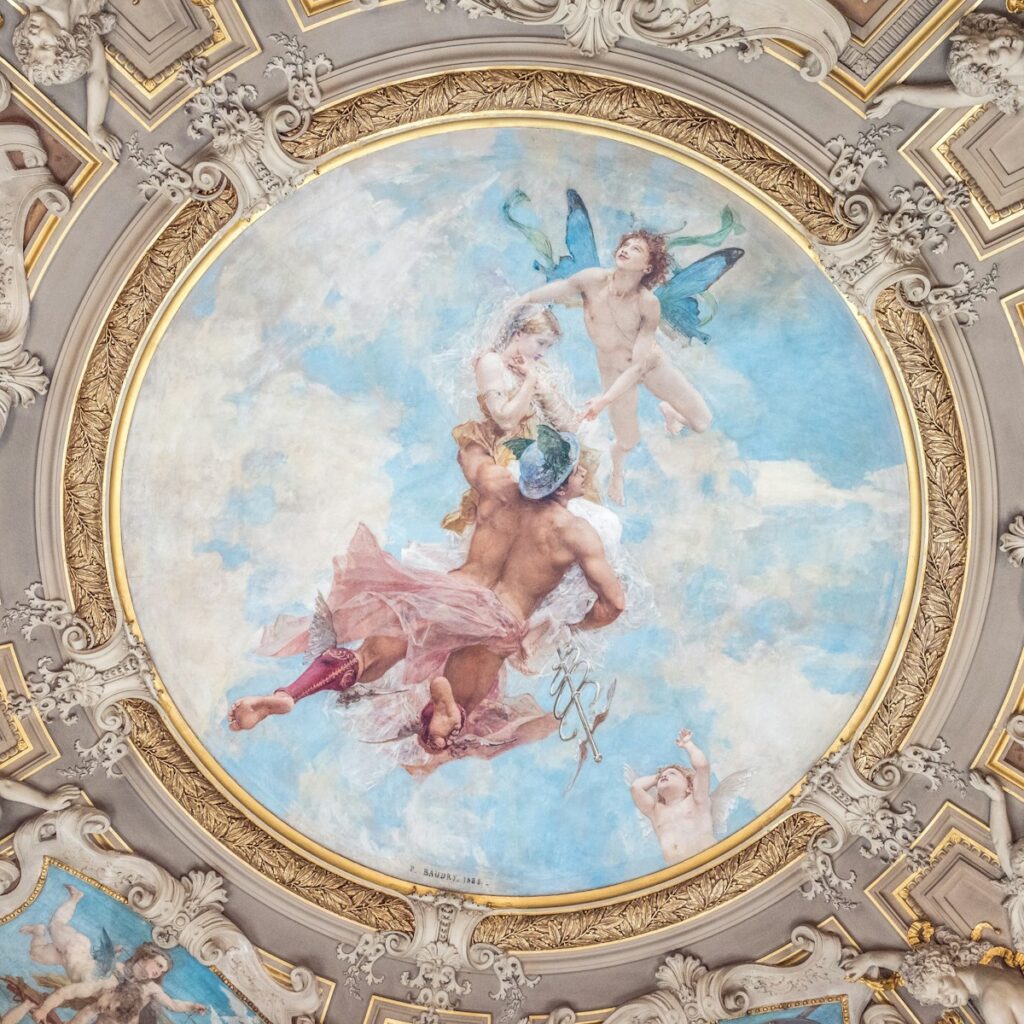 angel woman and baby artwork